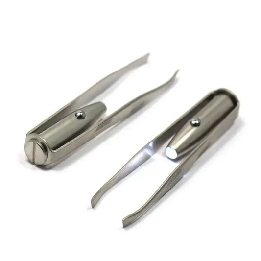 Smart Stainless Steel Eyebrow Tweezer with LED Light